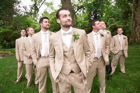 rustic tan suits for wedding.